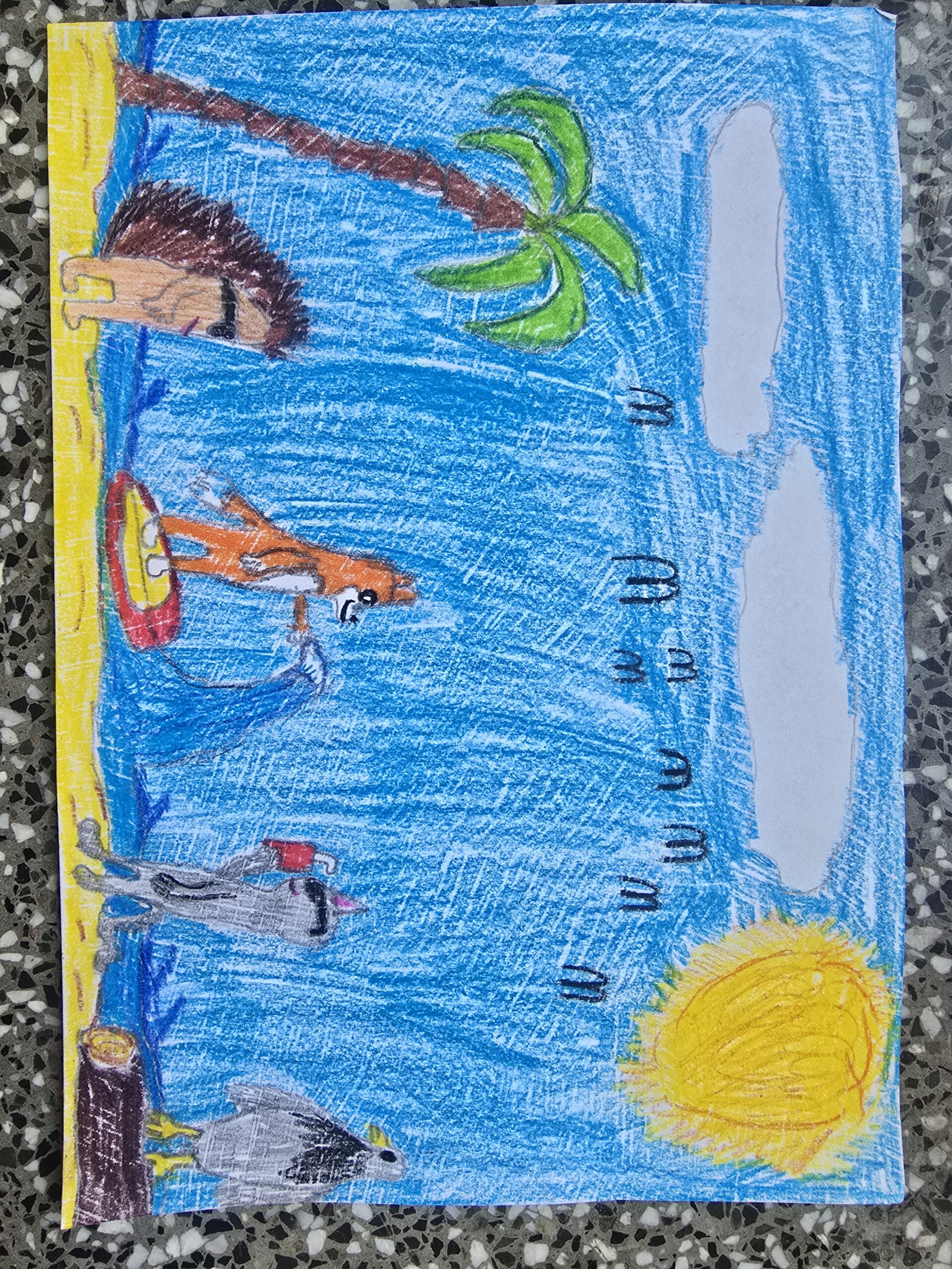 Ilustracja z bajki Lis i przyjaciele w wielkim świecie